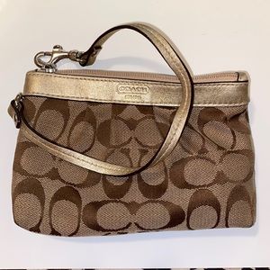 Coach small wristlet pouch